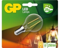LED Lampe GP 078104 E14 A45 Tropfenlampe Filament 2,5W 1 Stück