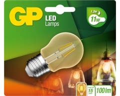 LED Lampe GP 080596 E27 A45 Tropfenlampe Filament Gold 1,2W 1 Stück