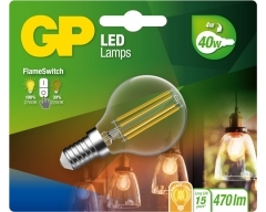 LED Lampe GP 085379 E14 A45 Tropfen Filament FlameSwitch 4W 1 Stück