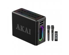 AKAI ABTSW-120, Wasserdichter Bluetooth-Partylautsprecher mit Mikrofonen