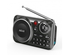 AKAI APR-500BK schwarz, tragbarer FM-Radio Audio Player