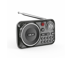 AKAI APR-500BK schwarz, tragbarer FM-Radio Audio Player