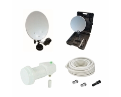 CAMP 3, Easyfind im praktischen Koffer, 35 cm Spiegel, Easyfind Single LNC, 10m Antennenkabel, Stecker