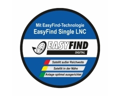 CAMP 3, Easyfind im praktischen Koffer, 35 cm Spiegel, Easyfind Single LNC, 10m Antennenkabel, Stecker