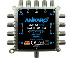 ANKARO eMS 58 RPQ, Multischalter 5/8, Alu-Druckguss, nur 80x80x20mm, Receivergespeist