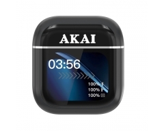 AKAI BTE-J600BK AENC, True Wireless In-Ear Kopfhörer mit ANC & Smart-Display