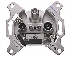 btv 1965 DATA, 19 dB Multimedia-Breitbanddurchgangsdose 1 GHz mit separatem DATA-Anschluss