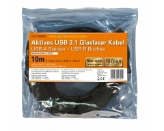 C506-10ML, Aktives USB 3.1 (Gen 2) Glasfaser Kabel, USB A Stecker - USB A Buchse, 10,0 m