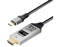 C520-2L, 2,0m Verbindungskabel USB Typ C Stecker - HDMI Stecker, 4k UHD, @ 60 Hz, Plug & Play
