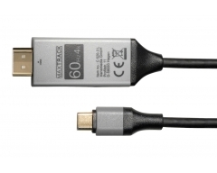 C520-1L, 1,0m Verbindungskabel USB Typ C Stecker - HDMI Stecker, 4k UHD, @ 60 Hz, Plug & Play