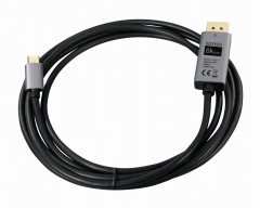 C522-1L, 1,0m DisplayPort Kabel, USB Typ C Stecker auf DisplayPort Stecker, DisplayPort Version 1.4, 8k@30Hz, Plug & Play