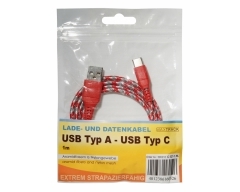 C527-1RL rot, 1,0 m, USB-C, Verbindungskabel, USB A Stecker auf USB C Stecker