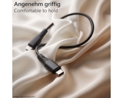 C528-0,5L, 0,5 m, USB C Kabel 60 W mit Soft-Touch Silikonmantel, USB C Stecker - USB C Stecker, 60 W, USB 2,0 (480 Mbit/s)