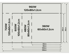 DH CC 480, Infrarot-Heizung 480W, 80 x 60 cm
