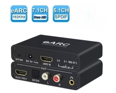 F-eARC-HDMI, 192Khz HDMI EARC ARC Audio-Extraktor EARC zu RCA Audio-Konverter Digital-zu-Analog-Adapter für DTS Dolby Atmos AC3