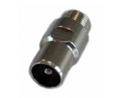 FB02-HQ Adapter F-Buchse-IEC-Stecker ,hochwertiger Adapter, kurze Ausführung, ideal für Kompressionsstecker