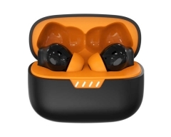 F-S01-SW schwarz/orange, Ohrhörer In-Ear, Gamer-Kopfhörer, TWS, ANC, ENC, V5.4