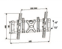 H30-1L, für Bildschirme 26" - 42" (66-107cm), trägt 10 bis 30 kg