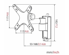 H5-2SL, für Bildschirme 13" - 30" (33 - 76 cm), Belastung bis 20 kg