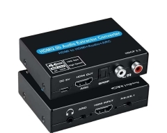 F-ARC-HDMI, HDMI 2.0 4K ARC 5.1 Audio Decoder HDMI to AUX Optical 5.1 Audio Extractor for Family Cinema HDMI to AV Converter