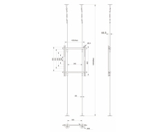 HD7L, LCD TV Halterung mit Seilsystem, für Bildschirme 42" - 75" (107 - 190 cm), Belastung max. 30 kg