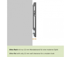 HEG1L, TV Wandhalterung, 13" - 43" (33 - 109 cm), Belastung bis 45 kg, Wandabstand 22mm, offenes Design