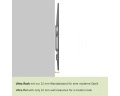 HEG3L, TV Wandhalterung, 32" - 75" (81 - 191 cm), Belastung bis 45 kg, Wandabstand 22 mm, offenes Design