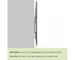 HEG4L, TV Wandhalterung neigbar, 32" - 75" (81 - 191 cm), Belastung bis 45 kg, neigbar, ultraflacher Wandabstand