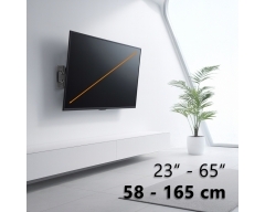HEG5L, TV Wandhalterung schwenkbar, 23" - 65" (58 - 165 cm), belastbar bis 30 kg, neigbar, schwenkbar, variabler Wandabstand