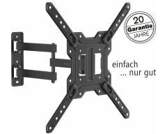 HEG6L, schwenkbare TV Wandhalterung, 23" - 65" (58 - 165 cm), belastbar bis 30 kg, neigbar, schwenkbar, variabler Wandabstand