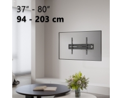 HEG7L, TV Wandhalterung schwenkbar, 37" - 80" (94 - 203 cm), Belastung bis 40 kg, neigen, schwenken, variabler Wandabstand