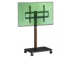 HP126L, 32" - 85" (81 - 216 cm), belastbar bis 50 kg, feststellbare Räder, Farbe: Schwarz / Wallnuss