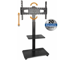 HP129L, TV Ständer mit Rollen höhenverstellbar, 32" - 75" (81 - 190 cm), belastbar bis 45 kg, Hoch- & Querformat