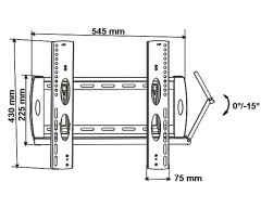 HP14-1L, für Bildschirme 23" - 42" (58-107cm), trägt bis zu 20 kg / 44 lbs