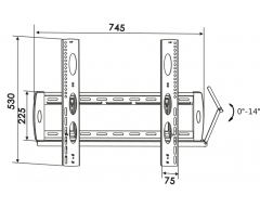 HP14-2L, für Bildschirme 32" - 55" (81-140cm), trägt bis zu 30 kg