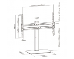 HP22RL, Standfuß für Flachbildschirme, für Bildschirme 37" - 70" (94 - 178 cm), Belastung bis 40 kg, mit Bildschirm-Drehfunktion