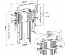 HP28L, für Bildschirme 37" - 60" (94 - 152 cm), Belastung: 7 - 20 kg, mit Federsystem