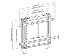 HP34L, für Bildschirme 70" - 90" (178 - 229 cm), Belastung 60 bis 90 kg, für Touchscreens, für TV-Bildschirme, für Whiteboards