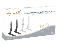 HP35L schwarz, Universal Standfuß für Flachbildschirme, für Bildschirme 13" - 37" (33 - 94 cm), Belastung bis 35 kg, Inhalt: 2