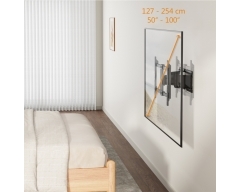 HP46L, für Bildschirme 50"-100" (127- 254 cm), TV Wandhalterung schwenkbar für XXL Fernseher, bis 65 kg