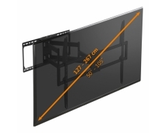 HP53L, für Bildschirme 50"-105" (127-267 cm), Schwenkbare TV Wandhalterung, Belastung bis 75 kg, Wandabstand 70 - 638 mm, mi