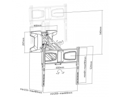 HP60L, motorisiert, für Bildschirme 37" - 70" (94 - 178 cm), Belastung bis 35 kg, mit Funk-Fernbedienung