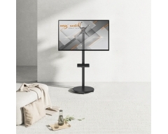 HP90L, TV Ständer mit Rollen, 17“ - 43“ (43 - 109 cm), bis 15 kg, Neigen, schwenken, Bildschirm drehen, höhenverstellbar