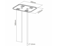 HPZ4L, Kamerahalterung, Zubehör für Standfüße HP112 und HP113