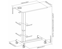 HT15L, Mobile Workstation mit Gasdruckfeder