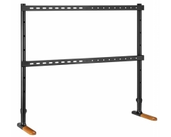 HT27L, Universal Standfuß für Flachbildschirme, für Bildschirme 70"-90" (178-229 cm), Belastung bis 60 kg, schwarz & Holzdesign