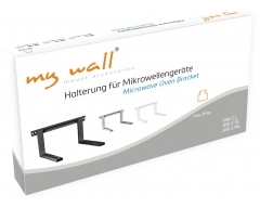 HW2L schwarz, Halterung für Mikrowellengeräte, Belastung bis 35 kg, ausziehbar