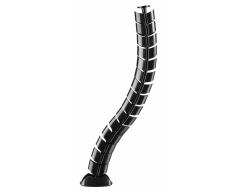 HZ44L schwarz, Flexible Kabelführung, mit anpassbarer Länge bis 730 mm, Fixierung mit Schrauben, schwarz