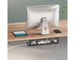 HZ48L, Kabelmanagement für den Schreibtisch, Zur Montage unter dem Tisch, offenes Design, 400 x 140 x 100 mm