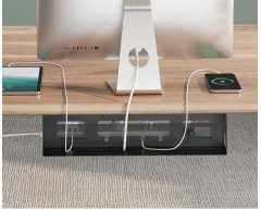 HZ49L, Kabelmanagement für den Schreibtisch, Zur Montage unter dem Tisch, Slide-in-Box, 400 x 180 x 100 mm